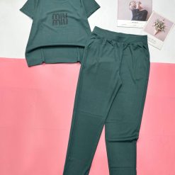 Đồ bộ quần dài ống nhỏ áo tay ngắn in chữ miu miu - DBO4947