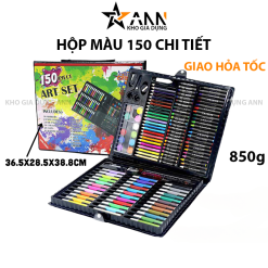 Hộp Bút Màu 150 Chi Tiết - Hộp Màu Cho Bé - Thiết Kế Đẹp Mắt Chất Liệu An Toàn 28.5x36.5x3.8cm - HBM01