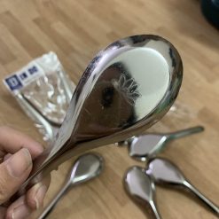 Combo 10 Muỗng Inox 304 Hoa Sen - Thìa Inox 304 Ăn Cơm Ăn Súp Sáng Bóng Bền Đẹp 15.3x4.7cm - TPHS01