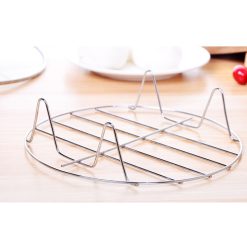 Vỉ Hấp Inox Không Gỉ Đa Năng 4 Chân Dùng Lót Đáy Nồi - Vỉ Hấp Inox Hấp Bánh Bao 4.5x17.5cm - VH01