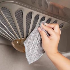 Combo 10 Miếng Lưới Rửa Chén Sợi Thép - Miếng Rửa Chén Bát Cọ Xoong Nồi Bằng Kim Loại 1 Lớp Đa Năng 20x20cm - MCRKL01