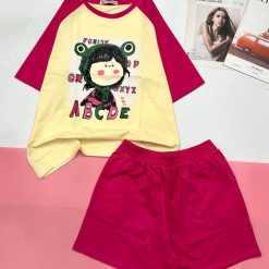 Đồ bộ quần đùi áo tay ngắn in chữ ABC - DBO4948