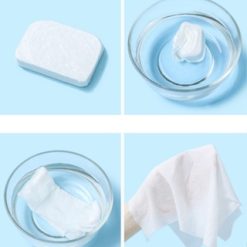 Túi 20 Khăn Mặt Nén Dạng Viên - Khăn Mặt Cotton Dùng 1 Lần Túi 17x14 Cm - KMNT01