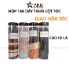 Hộp 100 Dây Thun Buộc Tóc Cao Su - Thun Cột Tóc Kèm Hộp Đựng Thun 4cm - HDT100