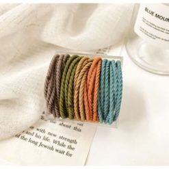 Hộp 100 Dây Thun Buộc Tóc Cao Su - Thun Cột Tóc Kèm Hộp Đựng Thun 4cm - HDT100