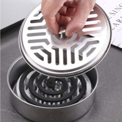 Hộp Inox Đựng Hương Muỗi Có Nắp 14.5x3,5cm - HDHM01