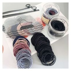 Set 100 Dây Thun Buộc Tóc Có Túi Zip 18x12cm - DTBT100