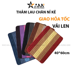 Thảm Lau Chân Nỉ Kẻ Chống Trượt Nhiều Màu 40x60cm - TLNK01