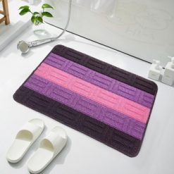 Thảm Lau Chân Nỉ Kẻ Chống Trượt Nhiều Màu 40x60cm - TLNK01