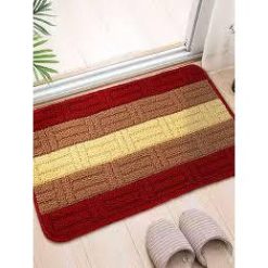 Thảm Lau Chân Nỉ Kẻ Chống Trượt Nhiều Màu 40x60cm - TLNK01