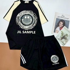 Đồ bộ quần đùi áo tay ngắn in hình mặt cười và chữ - DBO4959