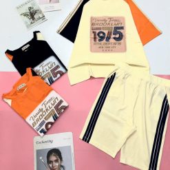 Đồ bộ quần lửng áo tay ngắn in số 1975 - DBO4961