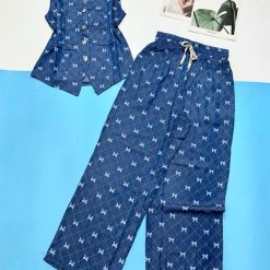 Đồ bộ quần dài áo sát nách có nút - DBO4963