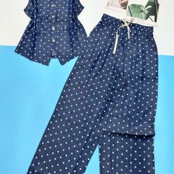 Đồ bộ quần dài áo sát nách có nút - DBO4963