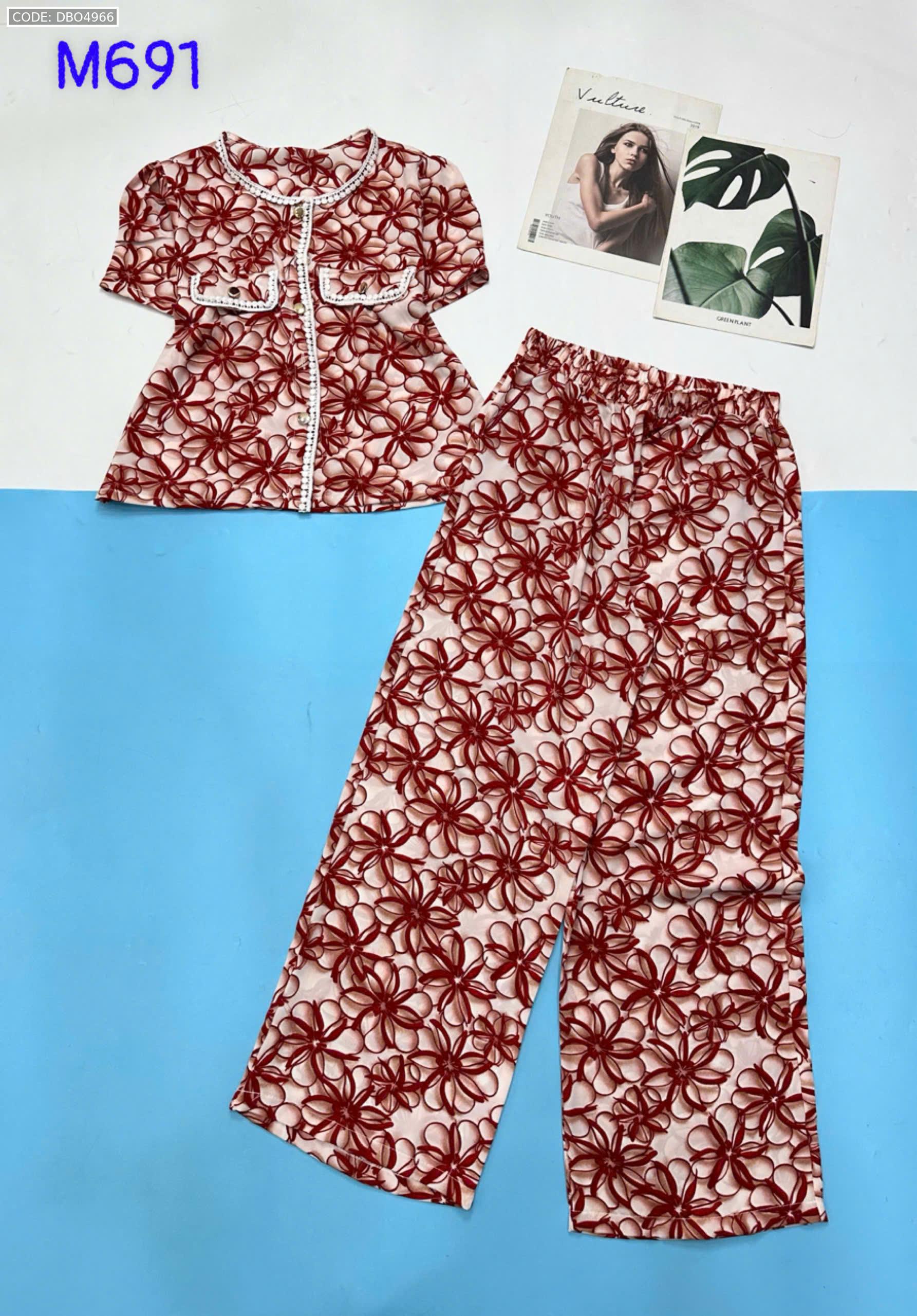 Đồ bộ mango áo tay ngắn may 2 túi trước kiểu xinh Đồ bộ mango áo tay ngắn may 2 túi trước kiểu xinh