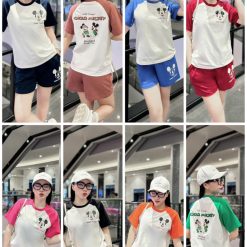 đồ bộ quần đùi áo tay ngắn in hình chuột mickey size lớn - DBO4967