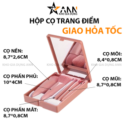 Hộp Cọ Trang Điểm 6 Món Mini Tiện Lợi - HCTD6M01