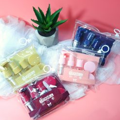 Bộ Chiết Mỹ Phẩm 6 Món Kèm Túi Zip Nhiều Màu 16x13cm - BCMP6M01