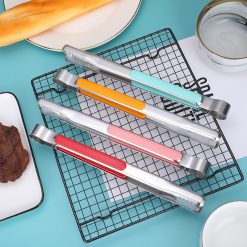 Kẹp Gắp Inox Có Ốp Chống Nóng Tay Cầm Silicon Chống Trượt 22x3cm - KGINCN01