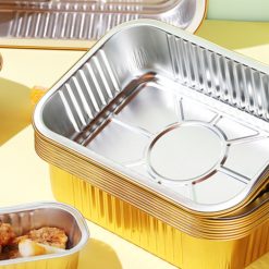 Combo 10 Khuôn Giấy Bạc Hình Chữ Nhật 410ml Tiện Lợi 13,5x10,5x5cm - KGBCN01