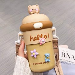 Bình Giữ Nhiệt Thủy Tinh Hello 400ml - BCNTTHL01