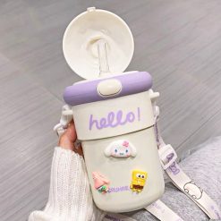 Bình Giữ Nhiệt Thủy Tinh Hello 400ml - BCNTTHL01