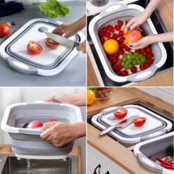 Thớt Nhựa Kèm Chậu Gấp Gọn Tiện Lợi - TNKC01