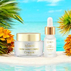 Combo Kem Face Nhân Sâm Ban Ngày MQ Skin Whitening Cream + Serum Hyalu Complex - CBFACEMQSKIN03