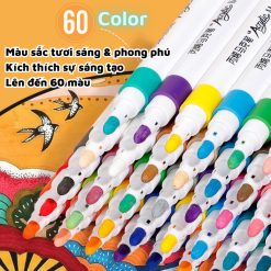 Bộ 60 Màu Acrylic Vẽ Trên Mọi Chất Liệu Có Thể Vẽ Chồng Màu 20x14x3cm - MARL01