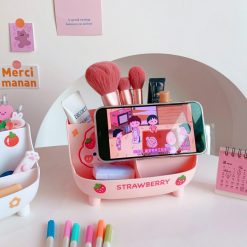 Hộp Đựng Bút 6 Ngăn Tặng Kèm Sticker Dễ Thương 19x14x10.5cm - HDBDN01