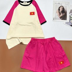 Đồ bộ quần đùi áo tay ngắn in hình cờ Việt Nam - DBO4978