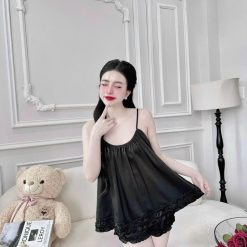 Đồ bộ quần đùi latin áo hai dây bèo trơn - DBO4986