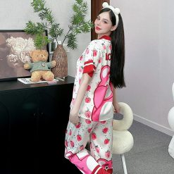 Đồ bộ pijama latin quần dài áo tay ngắn in nhiều hình - DBO4987