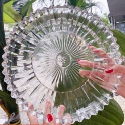 Đĩa Thủy Tinh Đựng Hoa Quả Hình Tròn 28cm - DTTPL01