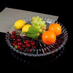 Đĩa Thủy Tinh Đựng Hoa Quả Hình Tròn 28cm - DTTPL01