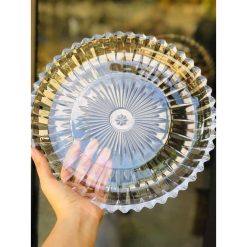 Đĩa Thủy Tinh Đựng Hoa Quả Hình Tròn 28cm - DTTPL01
