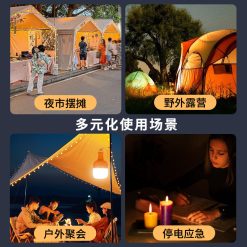 Đèn Tích Điện Siêu Sáng 150W Bóng Đèn Led Chống Nước Sạc USB 17X10.5cm - DTD200W01