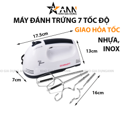 Máy Đánh Trứng Cầm Tay 7 Tốc Độ 180W Tiện Lợi 17.5x7x13cm - MDTCT01
