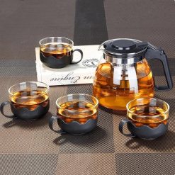 Bình Lọc Trà Bình Trà Thủy Tinh Kèm 4 Ly Cao Cấp 12.8x14.2cm - BLT4LTT01