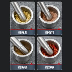 Cối Chài Inox 304 Có Nắp Đậy Kèm Tiện Lợi 10x10x10cm - CCIN304