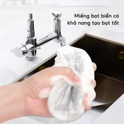 Set 3 Miếng Cọ Rửa Chén Bát Đĩa Đũa Cọ Xoong Nồi Tạo Bọt Đa Năng 12.5x2.5cm - MCRBDX01