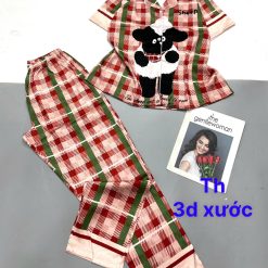 Đồ bộ pijama quần dài áo tay ngắn in nhiều hình - DBO4994