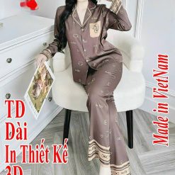 Đồ bộ pijama quần dài áo tay dài in nhiều hình - DBO4995