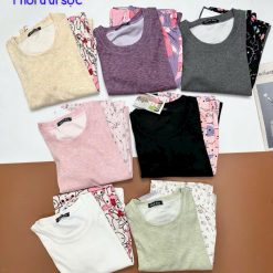 Đồ bộ quần dài áo tay ngắn trỏn quần nhiều hình - DBO4998