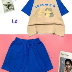 Đồ bộ quần đùi áo tay ngắn hình thỏ quạt - DBO5003