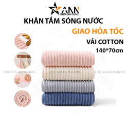 Khăn Tắm To Sóng Nước Mềm Mịn Dễ Thấm Nước 70x140cm - KTTSN01