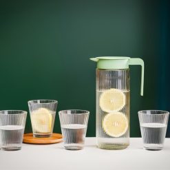 Bộ Bình Thủy Tinh Chịu Nhiệt 5 Món Hoạ Tiết Vân Sọc - BBTT01