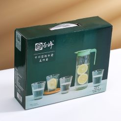 Bộ Bình Thủy Tinh Chịu Nhiệt 5 Món Hoạ Tiết Vân Sọc - BBTT01