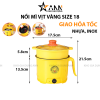 Nồi Mì Vịt Vàng 2 Tầng Dung Tích 1.8L 17.5x21.5cm - NMVV01