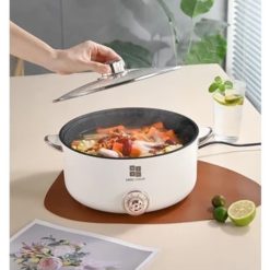 Nồi Lẩu Sumi Trắng 2 Tầng Bếp Điện 34x26cm - NLSMT2T01